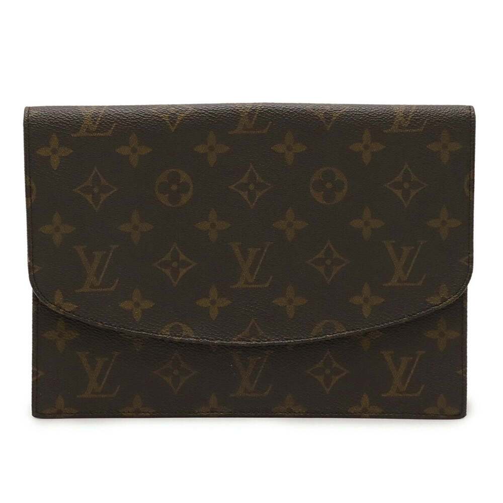 LOUIS VUITTON Authentic Brown Monogram Pochette Pouch - Picture 2 of 8